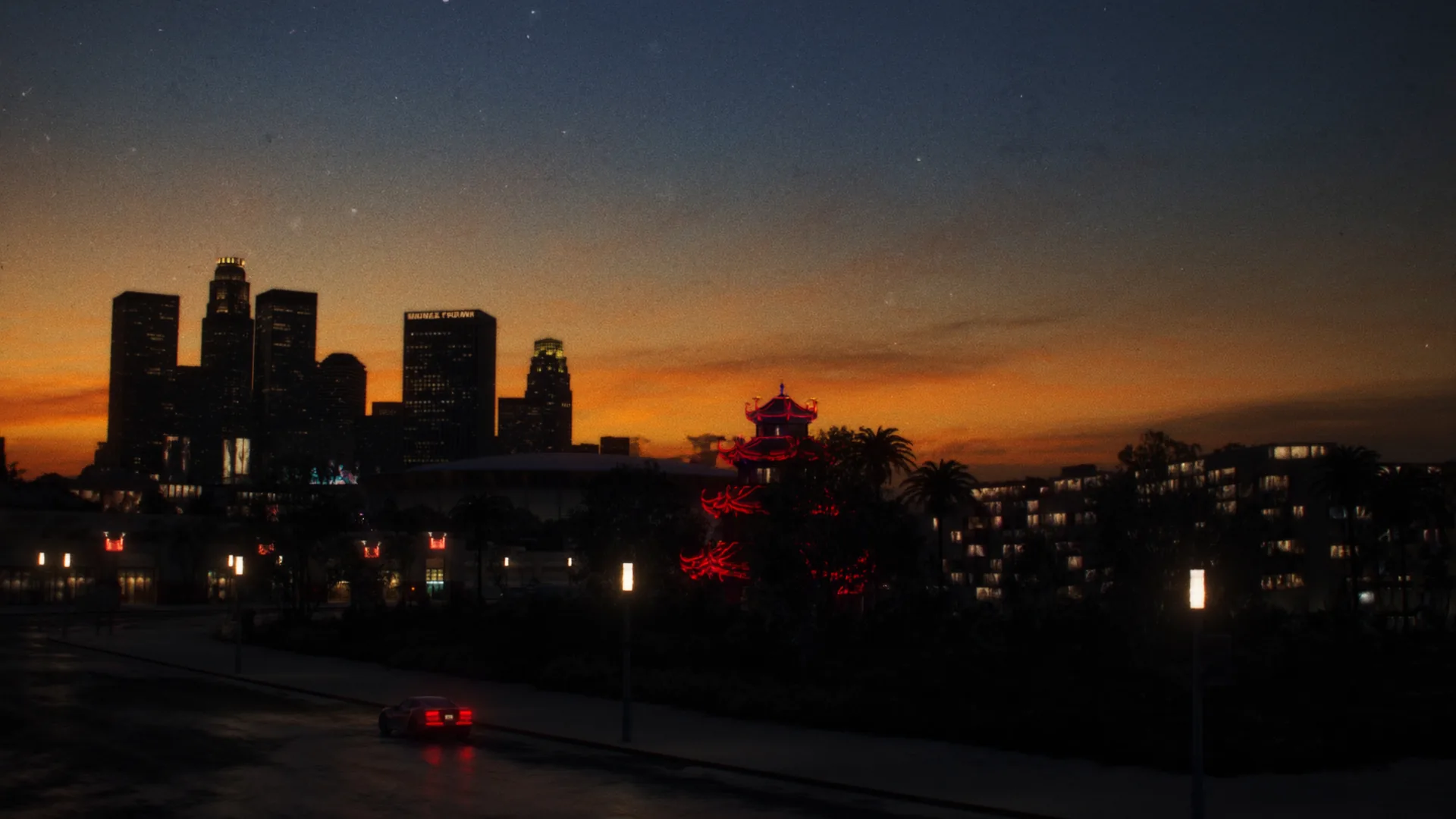 Skyline im Abendrot